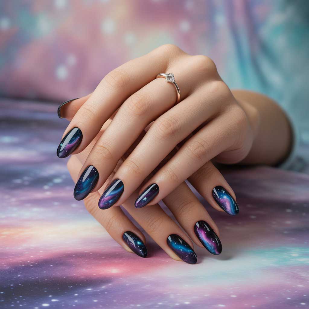 Unicorn Galaxy Nails